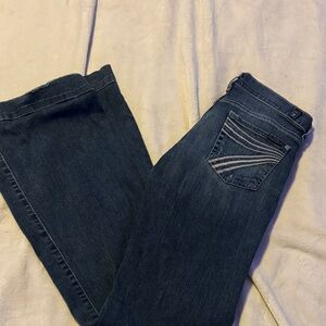 7 For All Mankind Dark Blue Flare Jeans